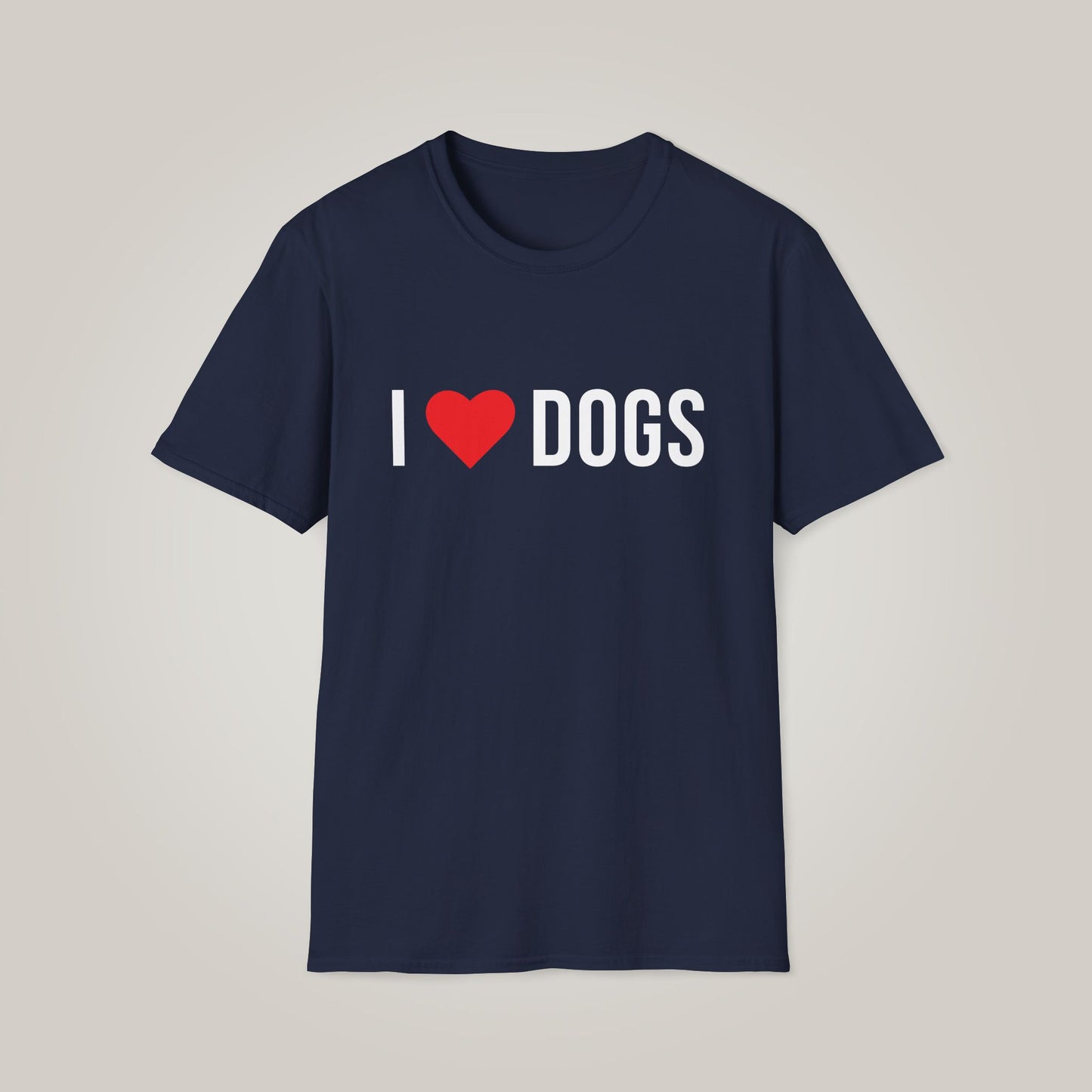 I Love Dogs Unisex - White Softstyle T-shirt