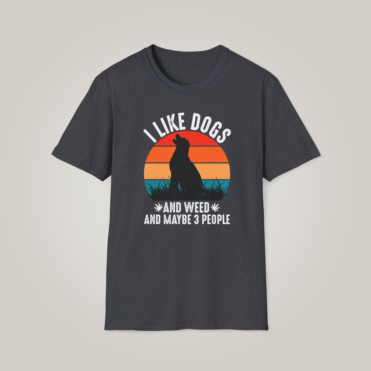 I Like Dogs and Weed Unisex Softstyle T-shirt