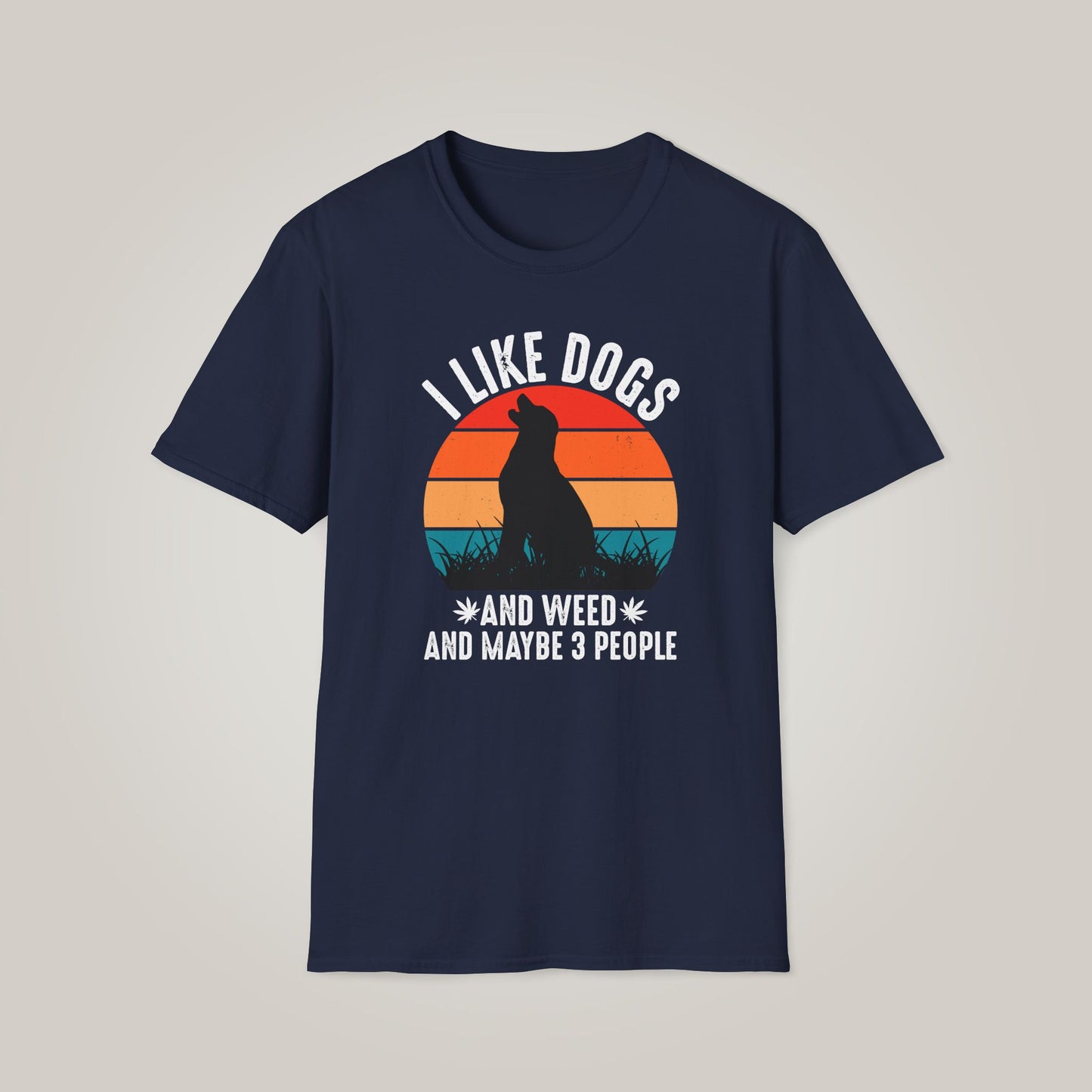 I Like Dogs and Weed Unisex Softstyle T-shirt