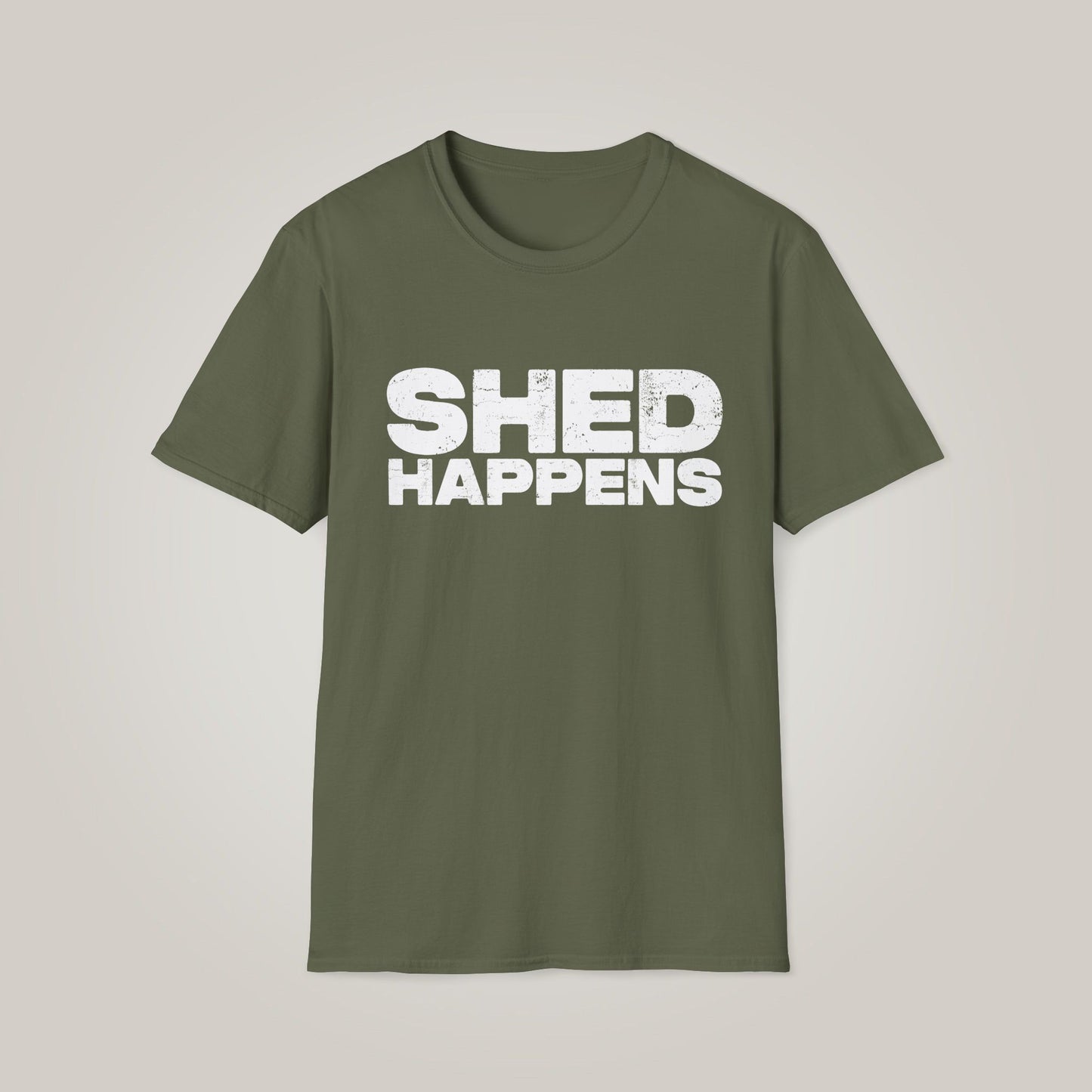 Shed Happens Unisex Softstyle T-shirt