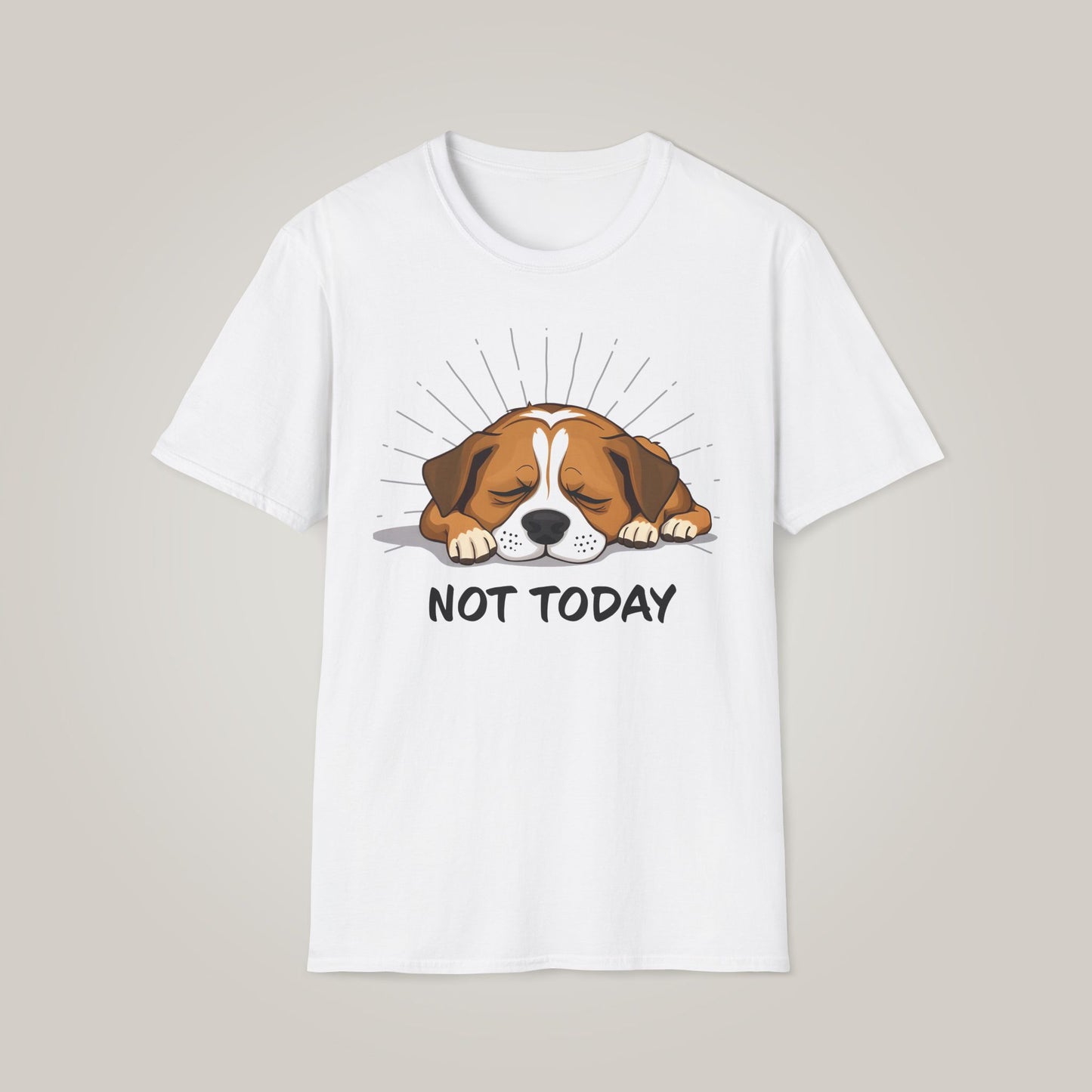 Not Today Dog-Themed Unisex Softstyle T-shirt