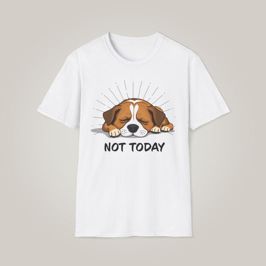 Not Today Dog-Themed Unisex Softstyle T-shirt