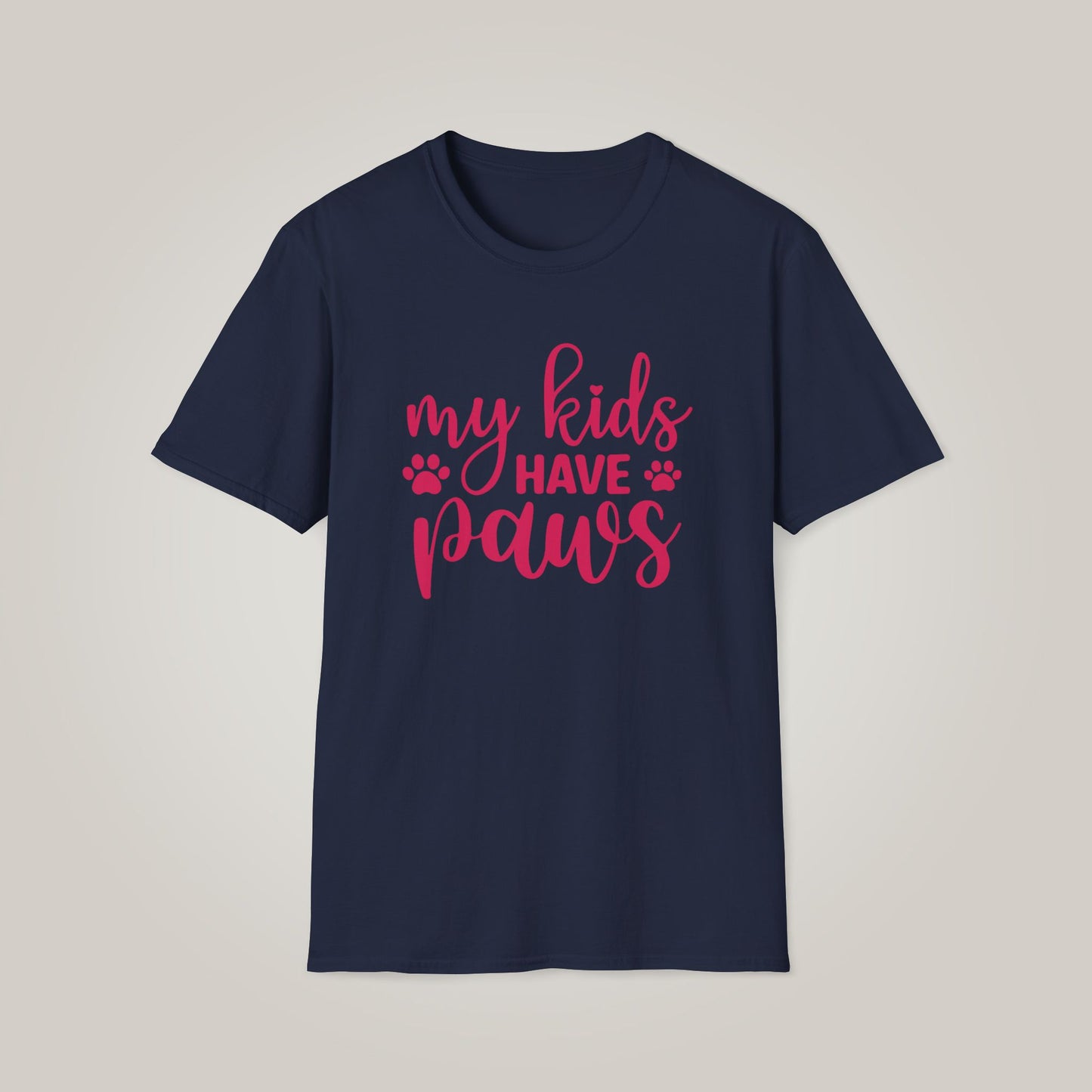 My Kids Have Paws Unisex Softstyle T-shirt