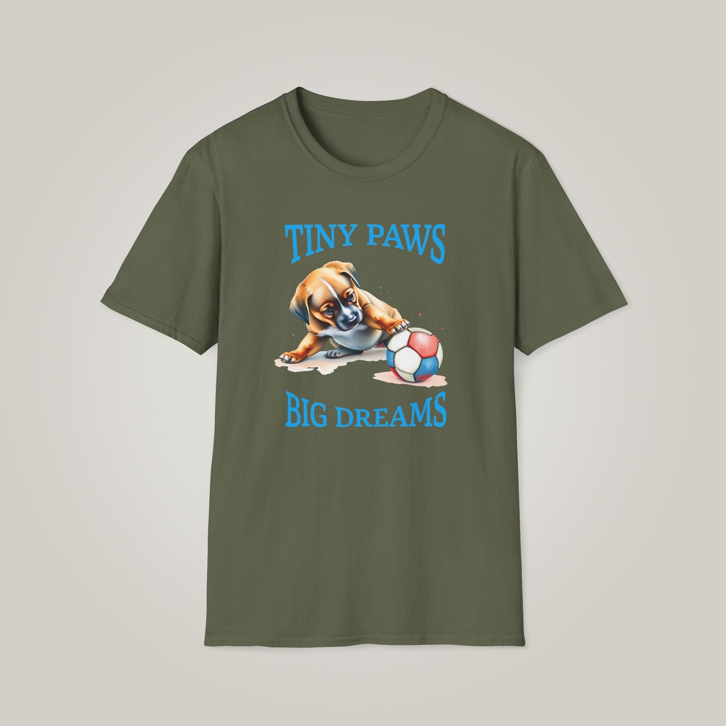 Tiny Paws, Big Dreams Unisex Softstyle T-shirt