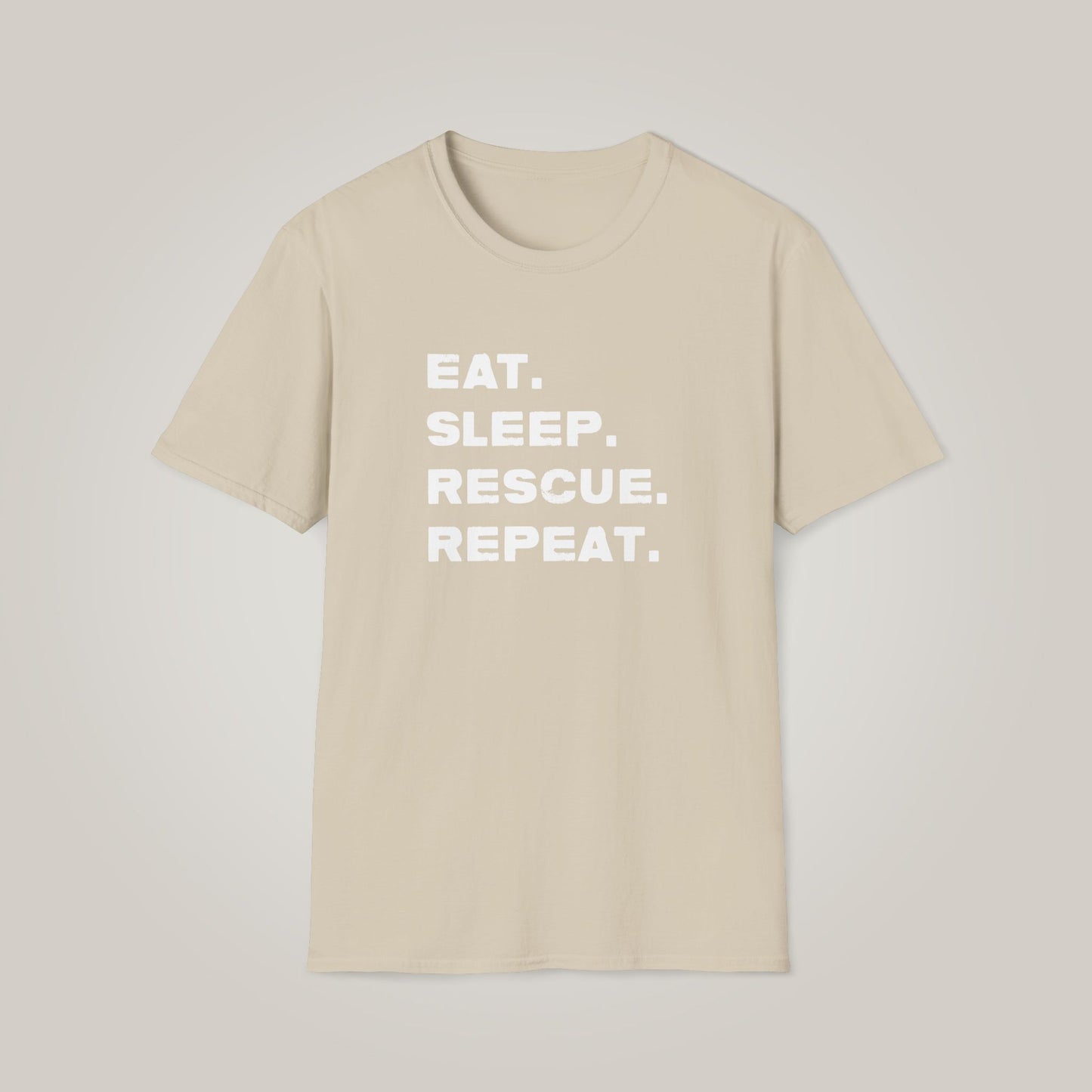 Eat Sleep Rescue Repeat Unisex Softstyle T-shirt