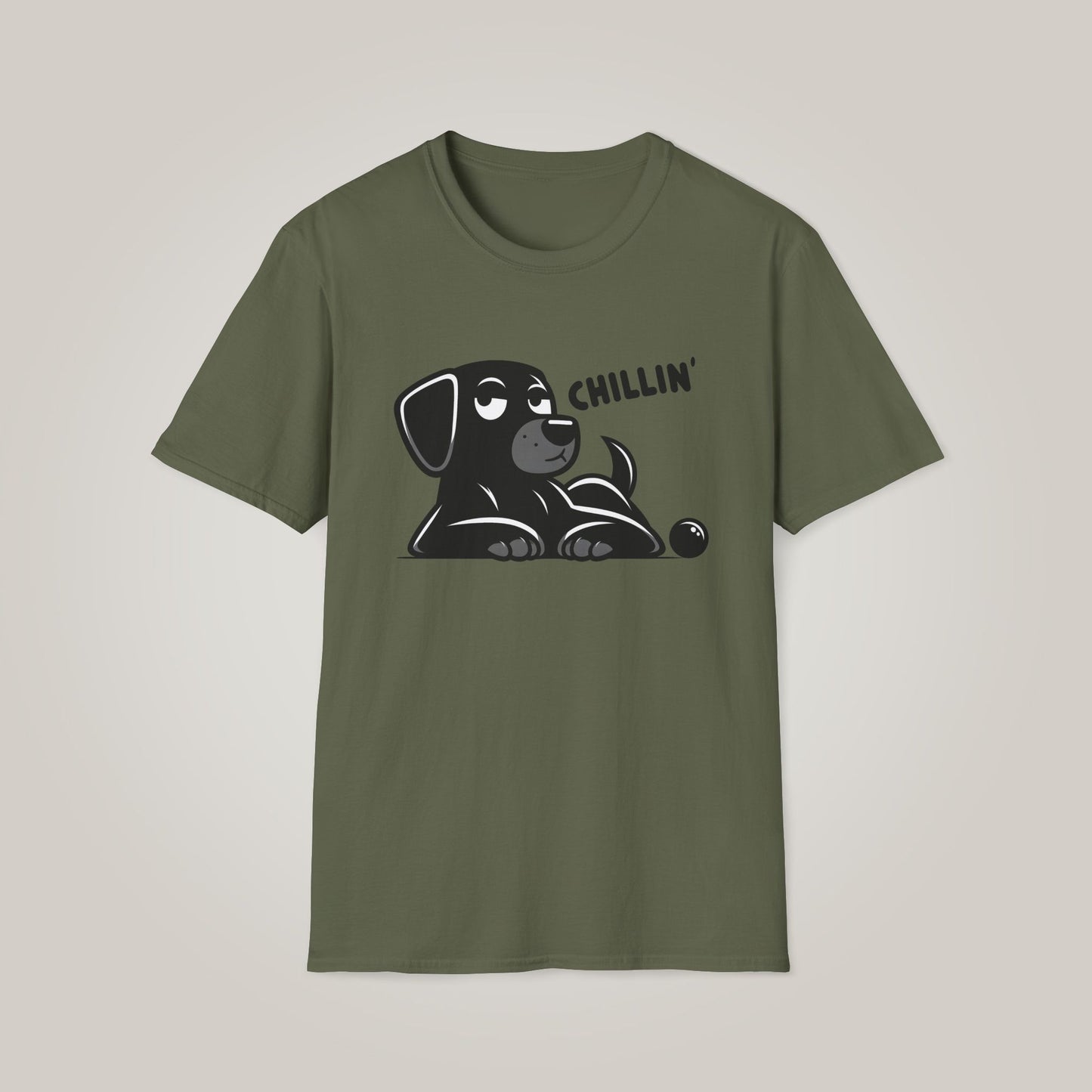 Chillin' Dog Unisex Softstyle T-shirt