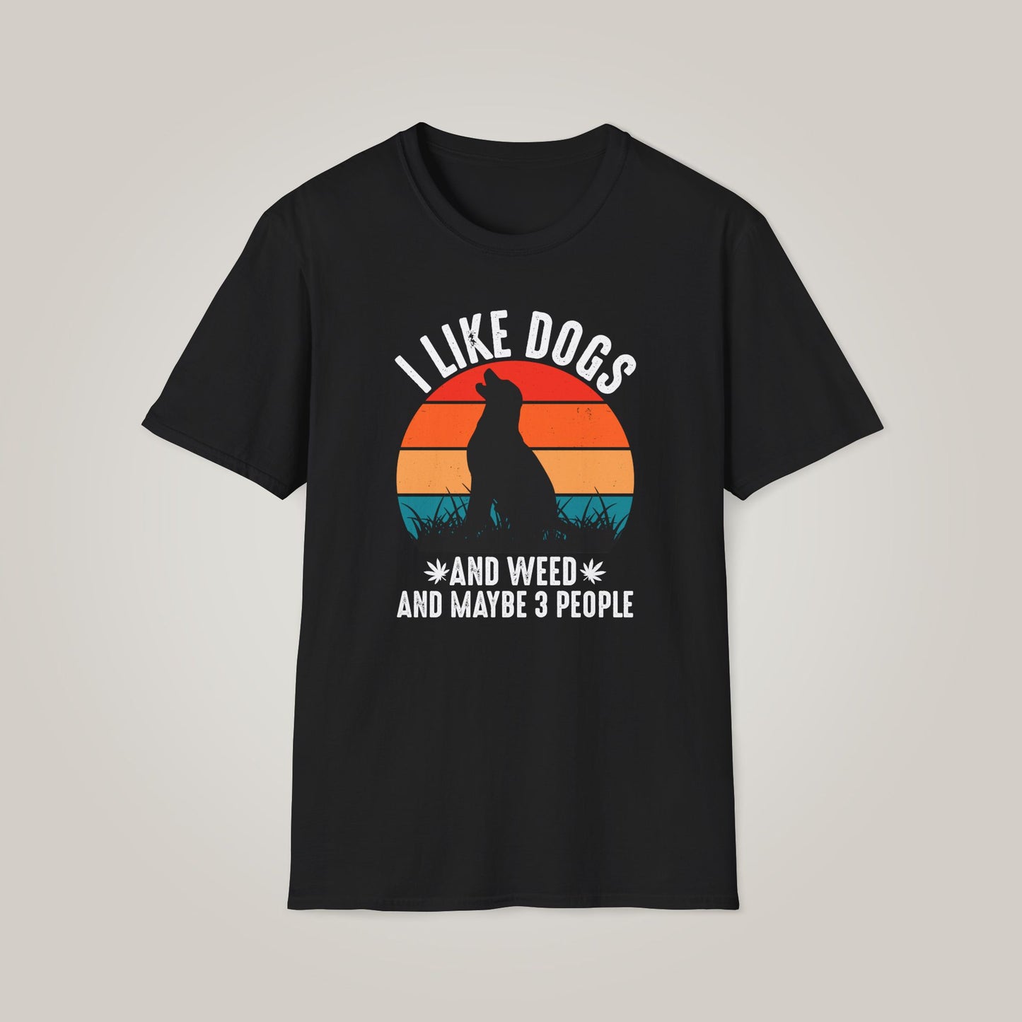 I Like Dogs and Weed Unisex Softstyle T-shirt