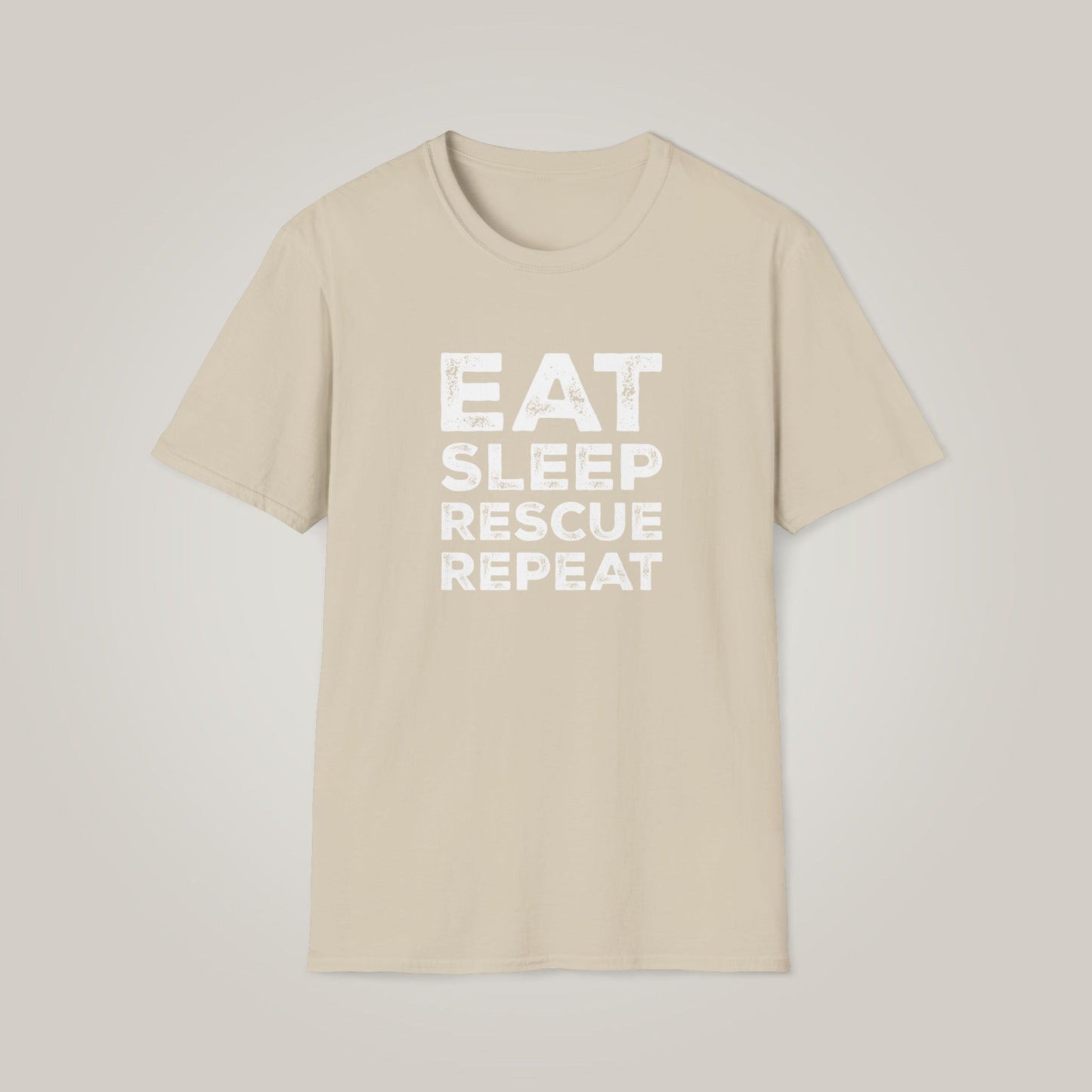 Eat. Sleep. Rescue. Repeat. Unisex Softstyle T-Shirt