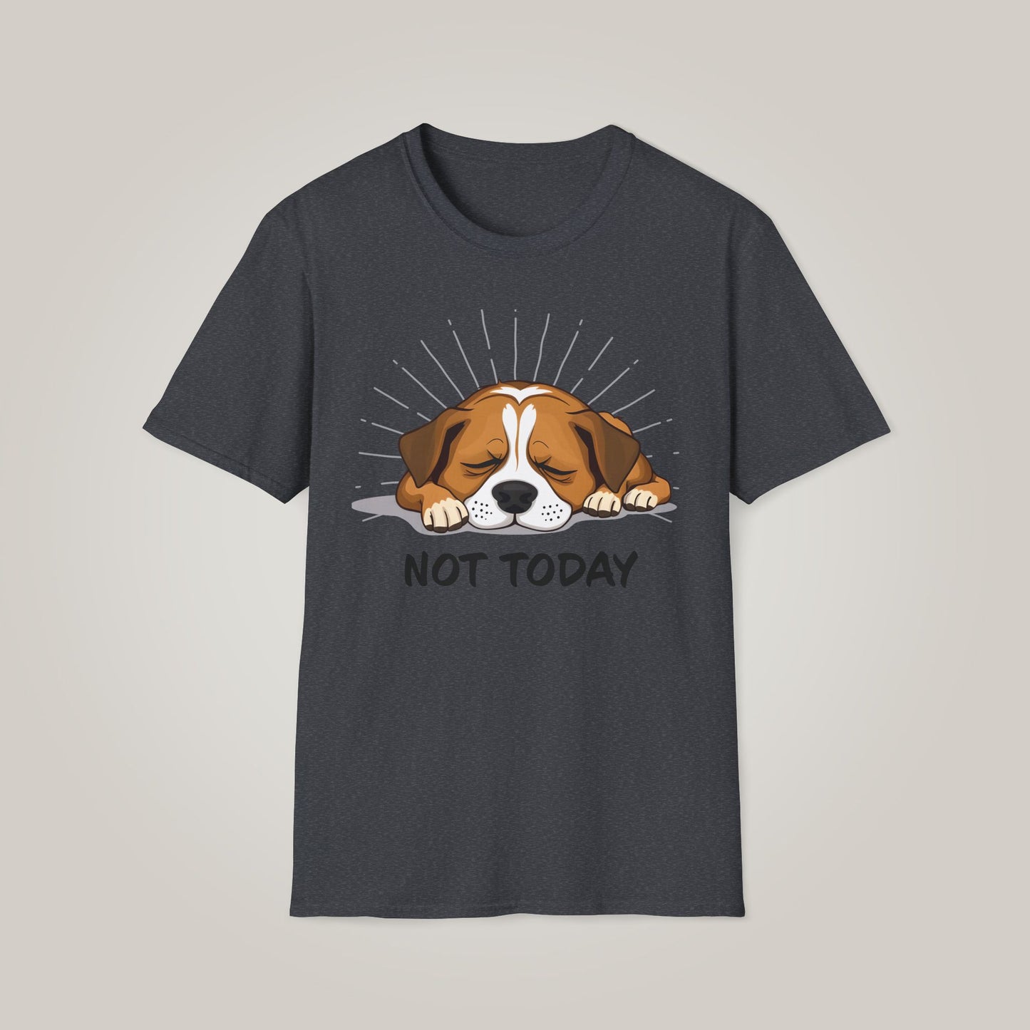 Not Today Dog-Themed Unisex Softstyle T-shirt