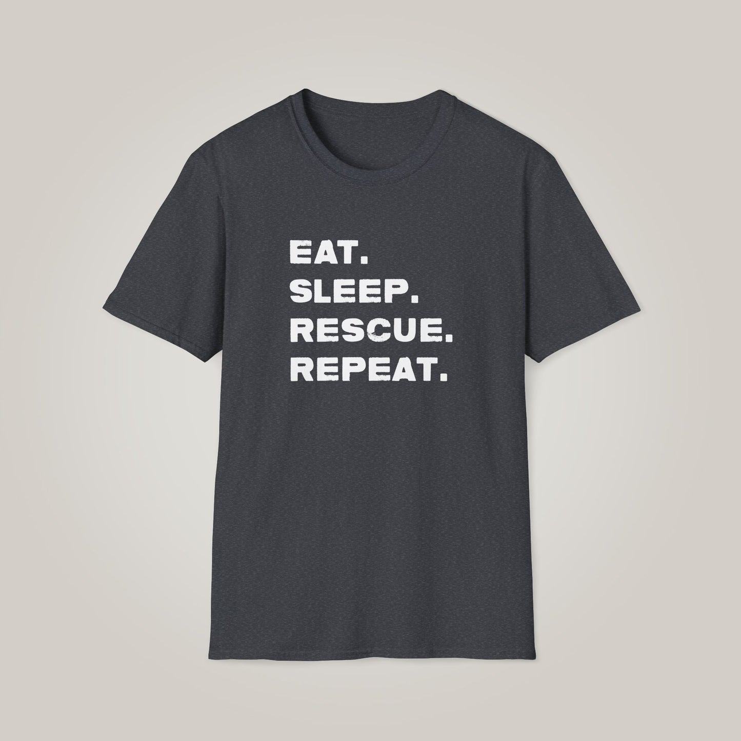 Eat Sleep Rescue Repeat Unisex Softstyle T-shirt
