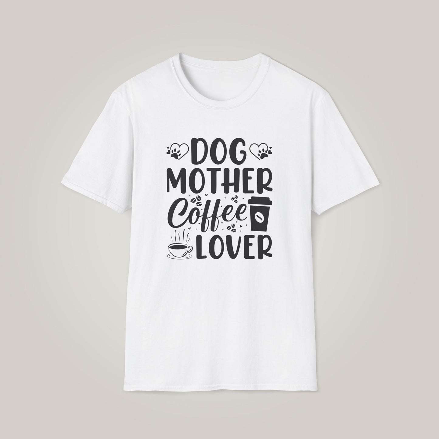 Dog Mother Coffee Lover Softstyle T-shirt