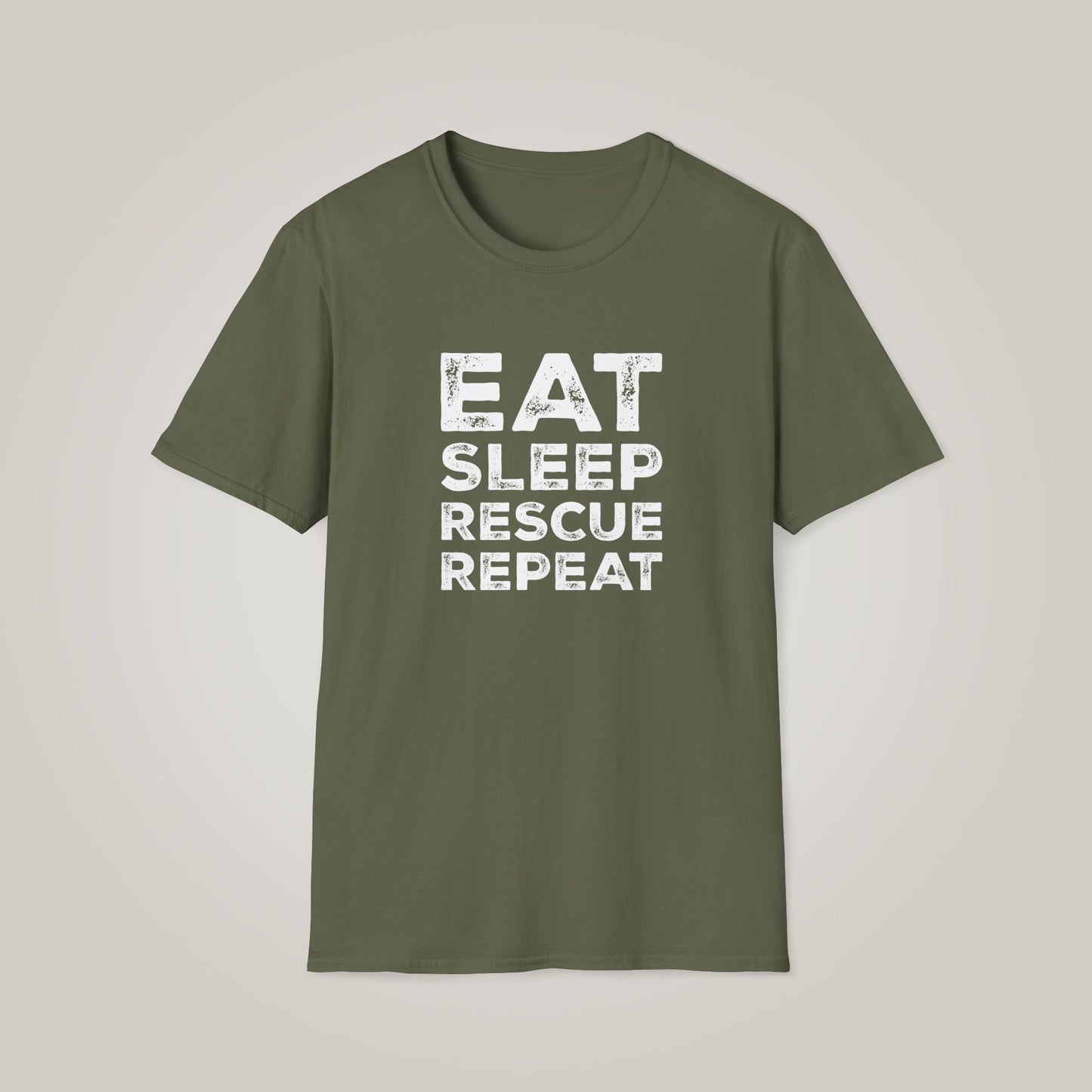 Eat. Sleep. Rescue. Repeat. Unisex Softstyle T-Shirt