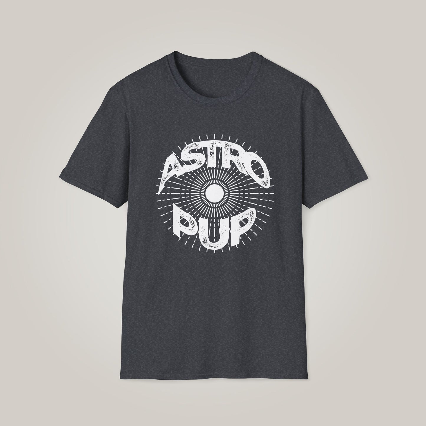 Astro Pup - White Unisex Softstyle T-shirt