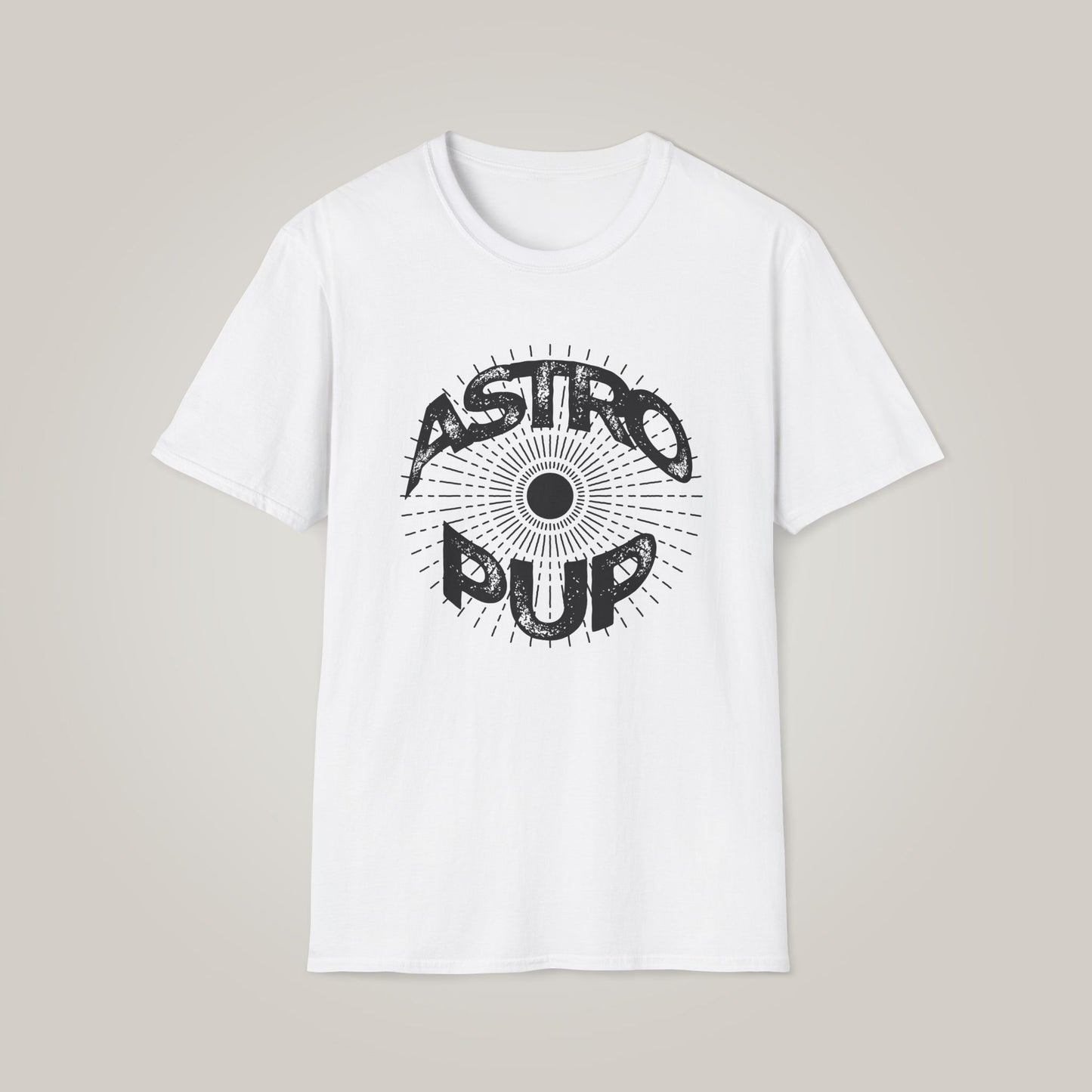 Astro Pup -Black Unisex Softstyle T-shirt