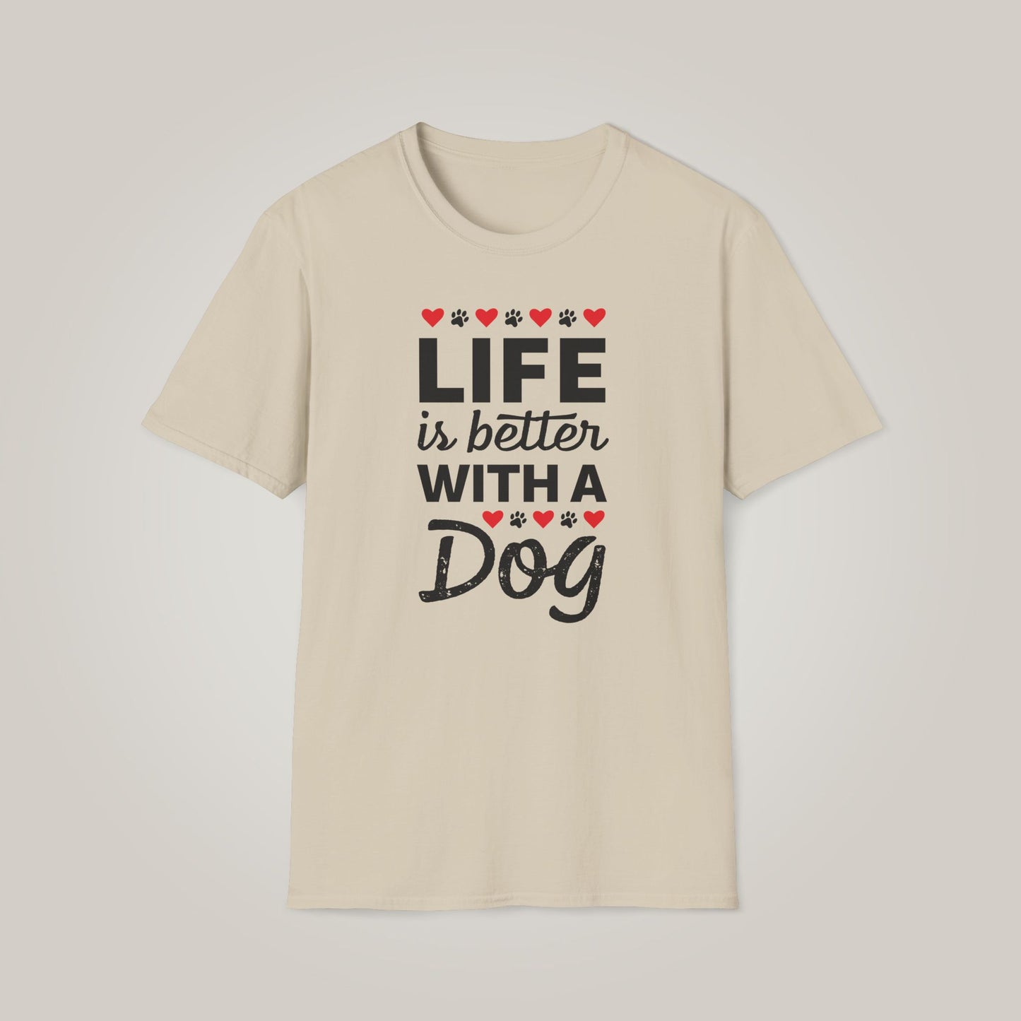 Life is Better with a Dog Unisex Softstyle T-shirt