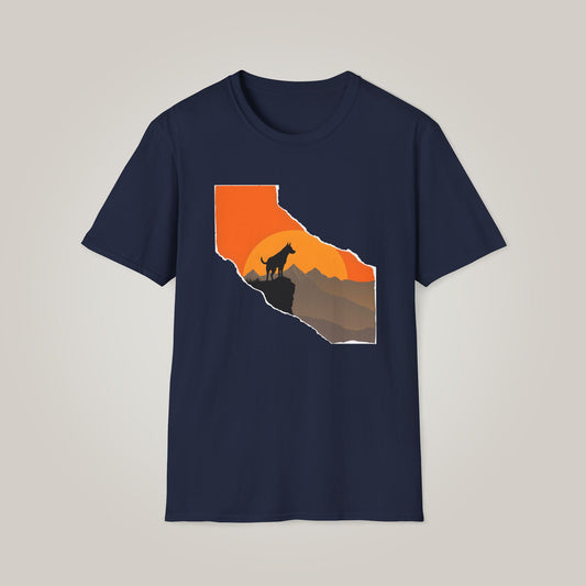 California Sunset Dog Unisex Softstyle T-Shirt