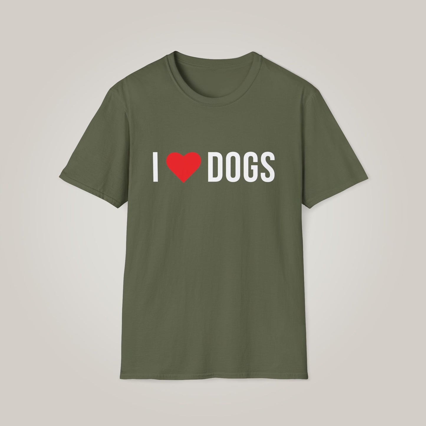 I Love Dogs Unisex - White Softstyle T-shirt