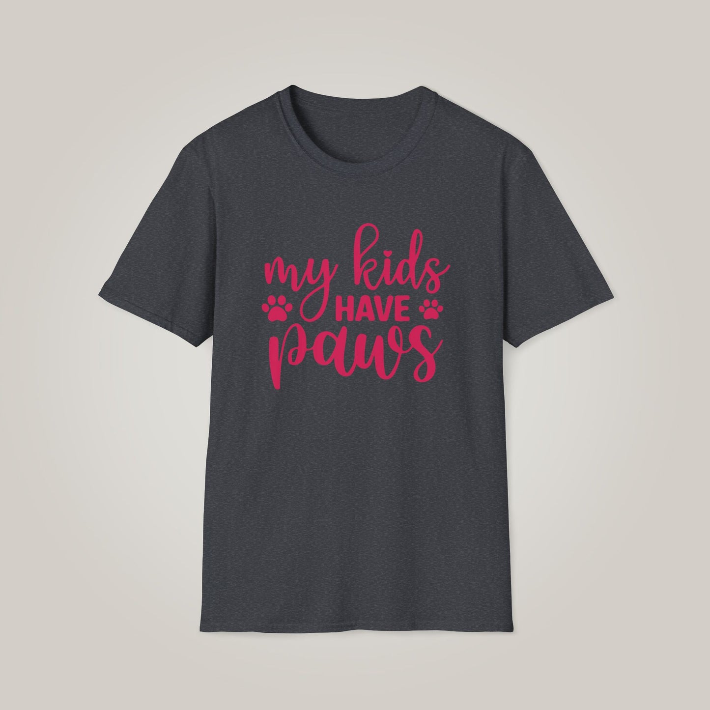 My Kids Have Paws Unisex Softstyle T-shirt