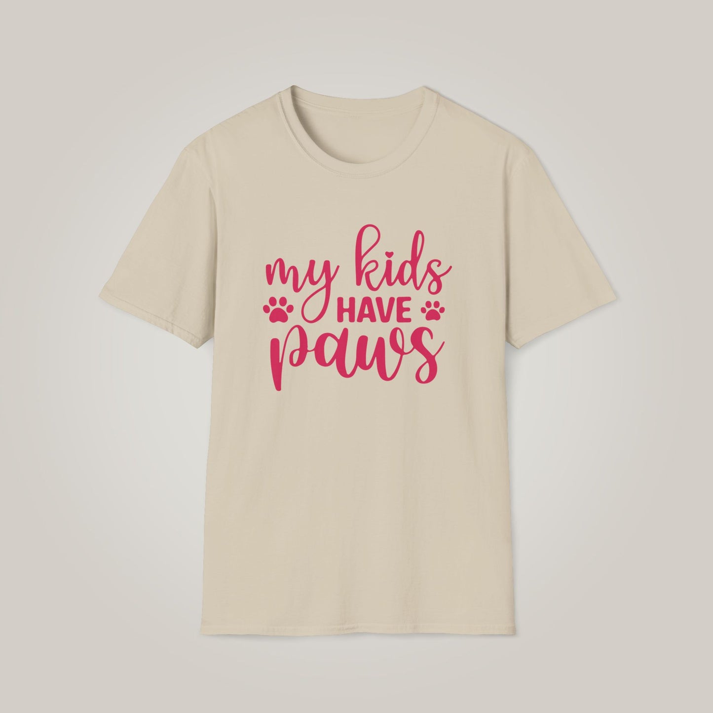 My Kids Have Paws Unisex Softstyle T-shirt