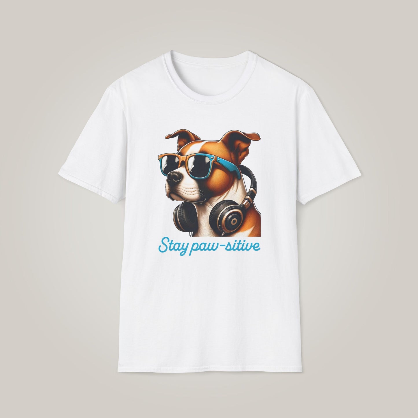 Stay Paw-sitive Dog Lover Unisex Softstyle T-shirt