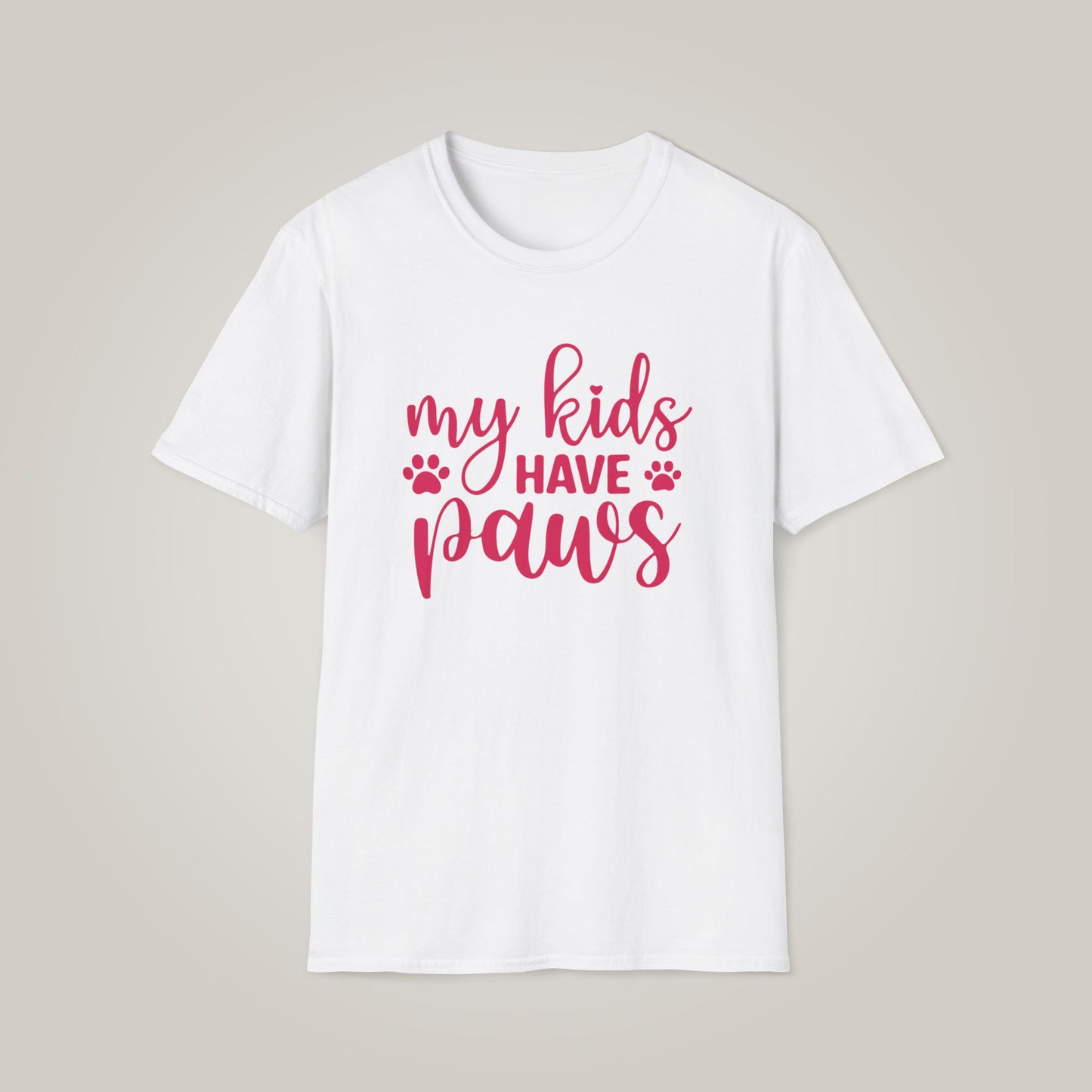 My Kids Have Paws Unisex Softstyle T-shirt