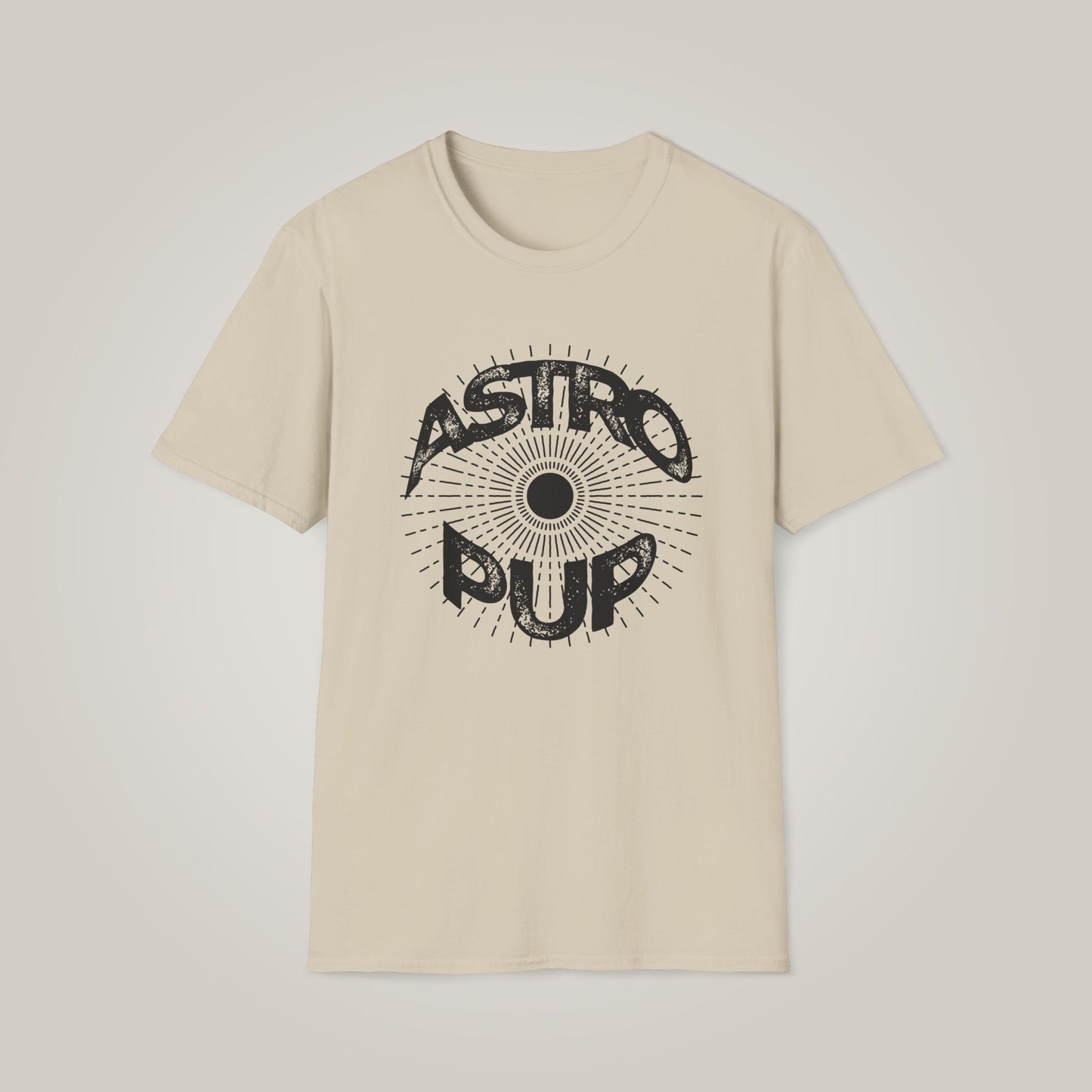 Astro Pup -Black Unisex Softstyle T-shirt