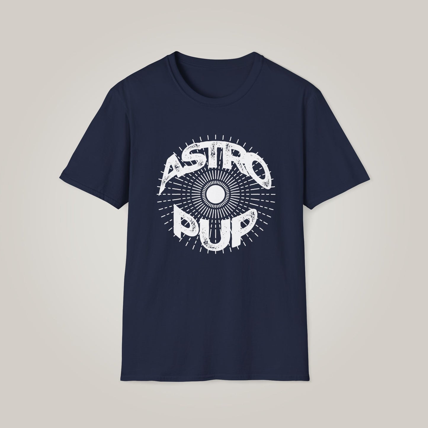 Astro Pup - White Unisex Softstyle T-shirt