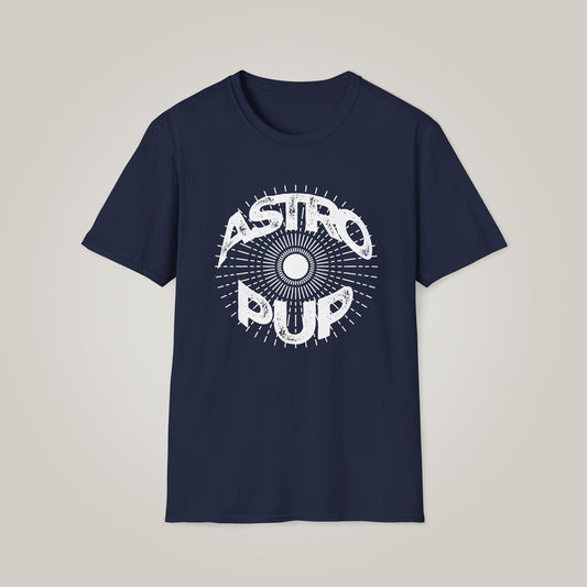 Astro Pup - White Unisex Softstyle T-shirt