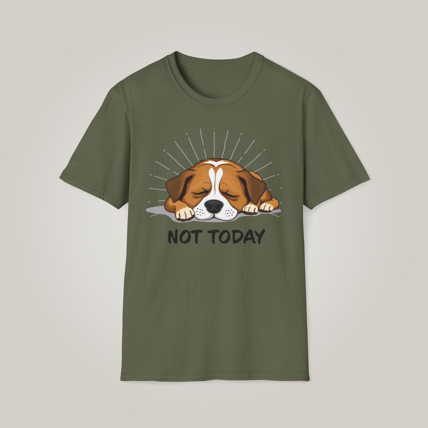 Not Today Dog-Themed Unisex Softstyle T-shirt