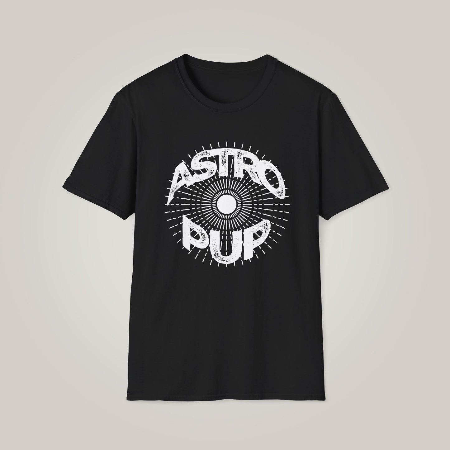 Astro Pup - White Unisex Softstyle T-shirt