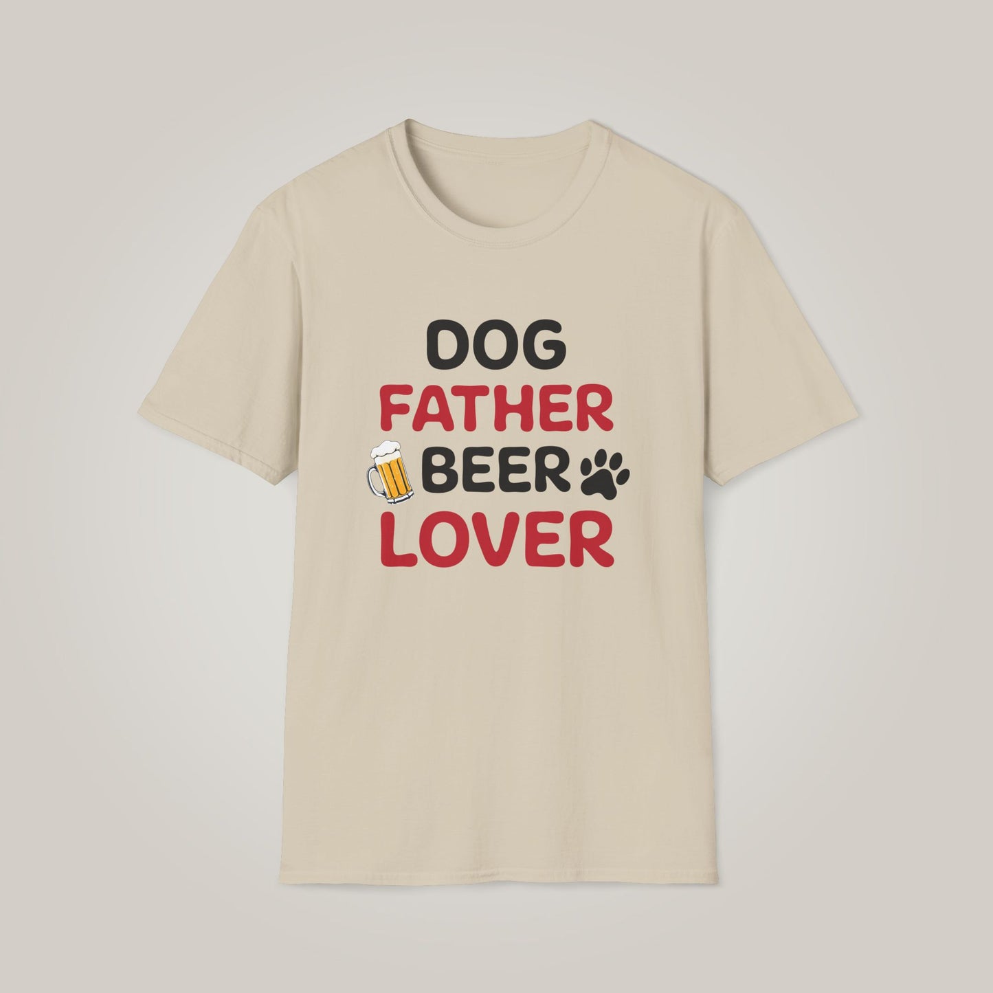 Dog Father Beer Lover Unisex Softstyle T-Shirt