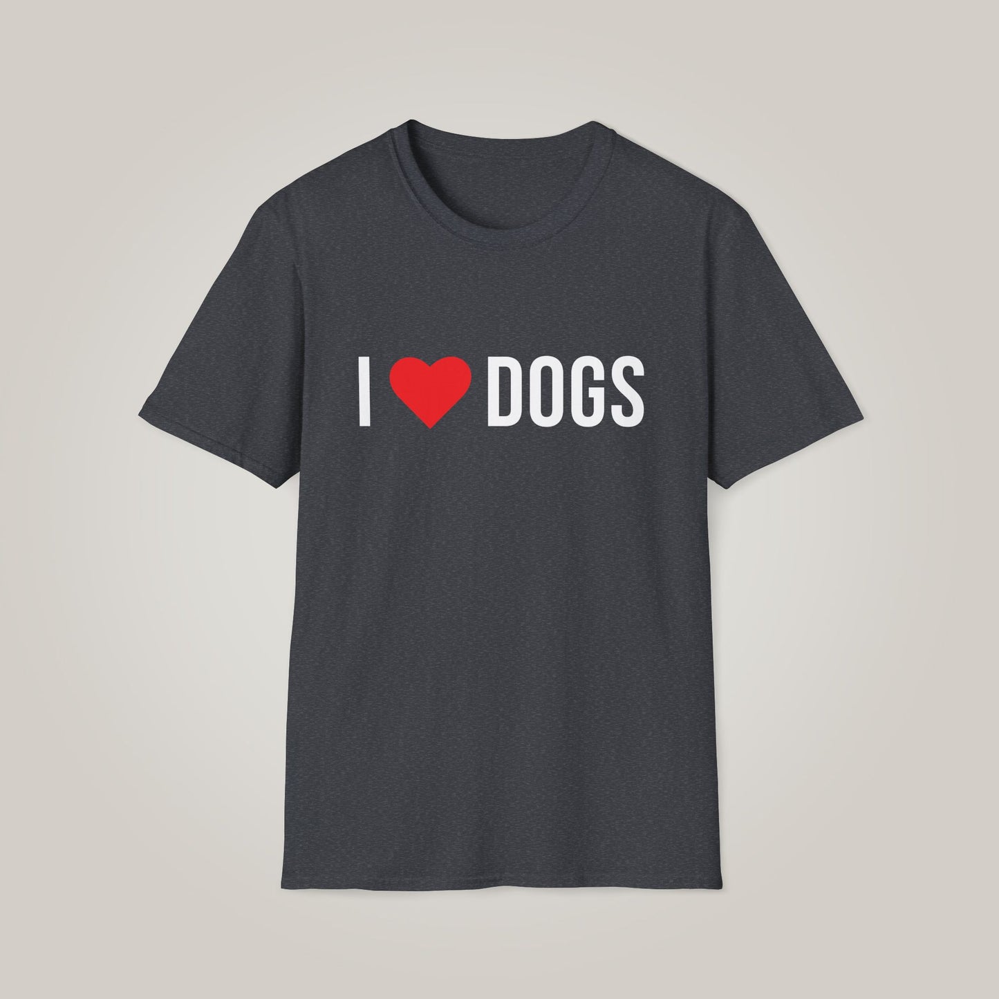 I Love Dogs Unisex - White Softstyle T-shirt