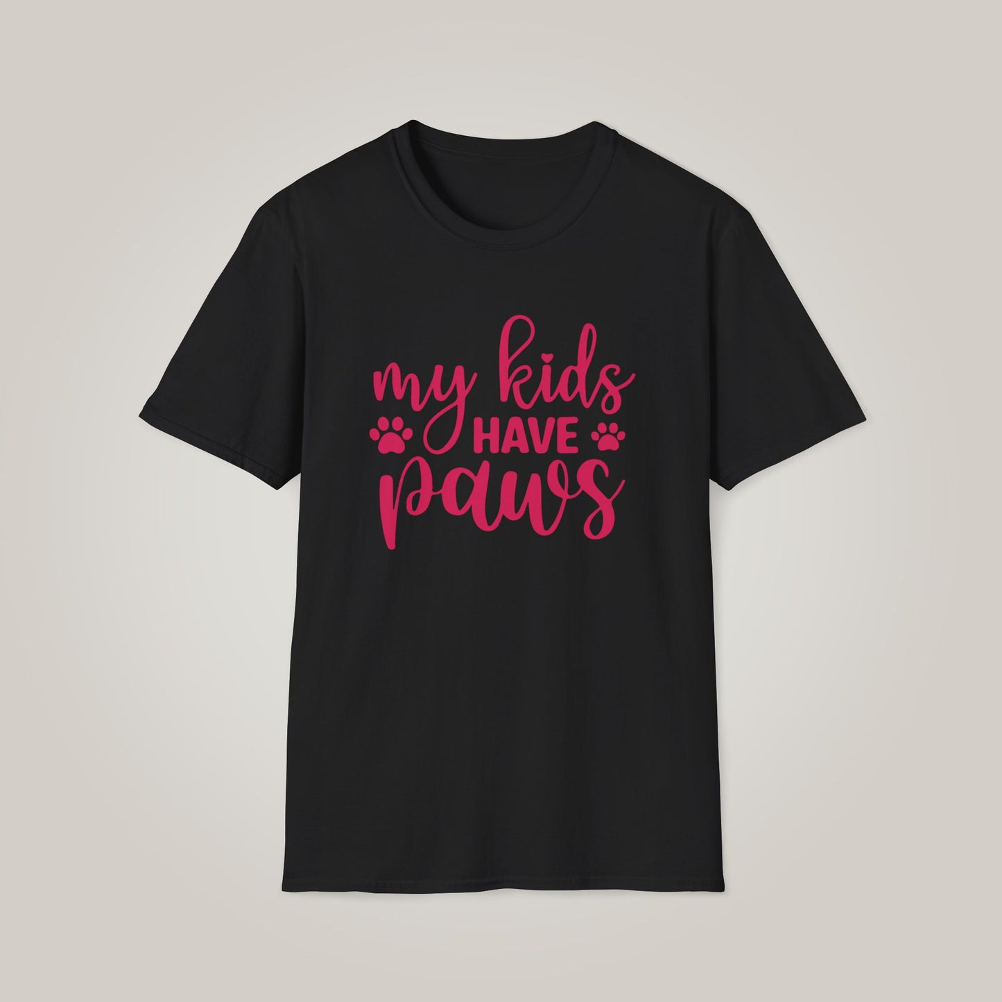 My Kids Have Paws Unisex Softstyle T-shirt