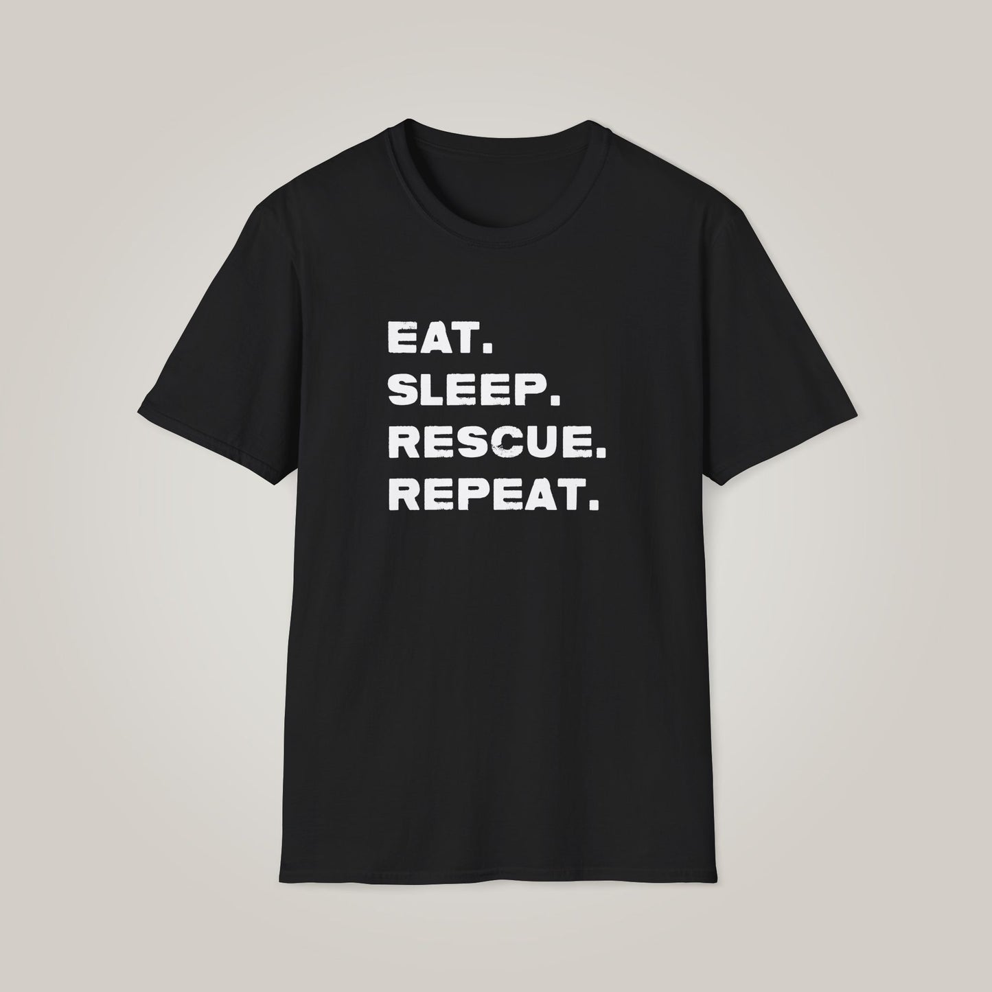 Eat Sleep Rescue Repeat Unisex Softstyle T-shirt