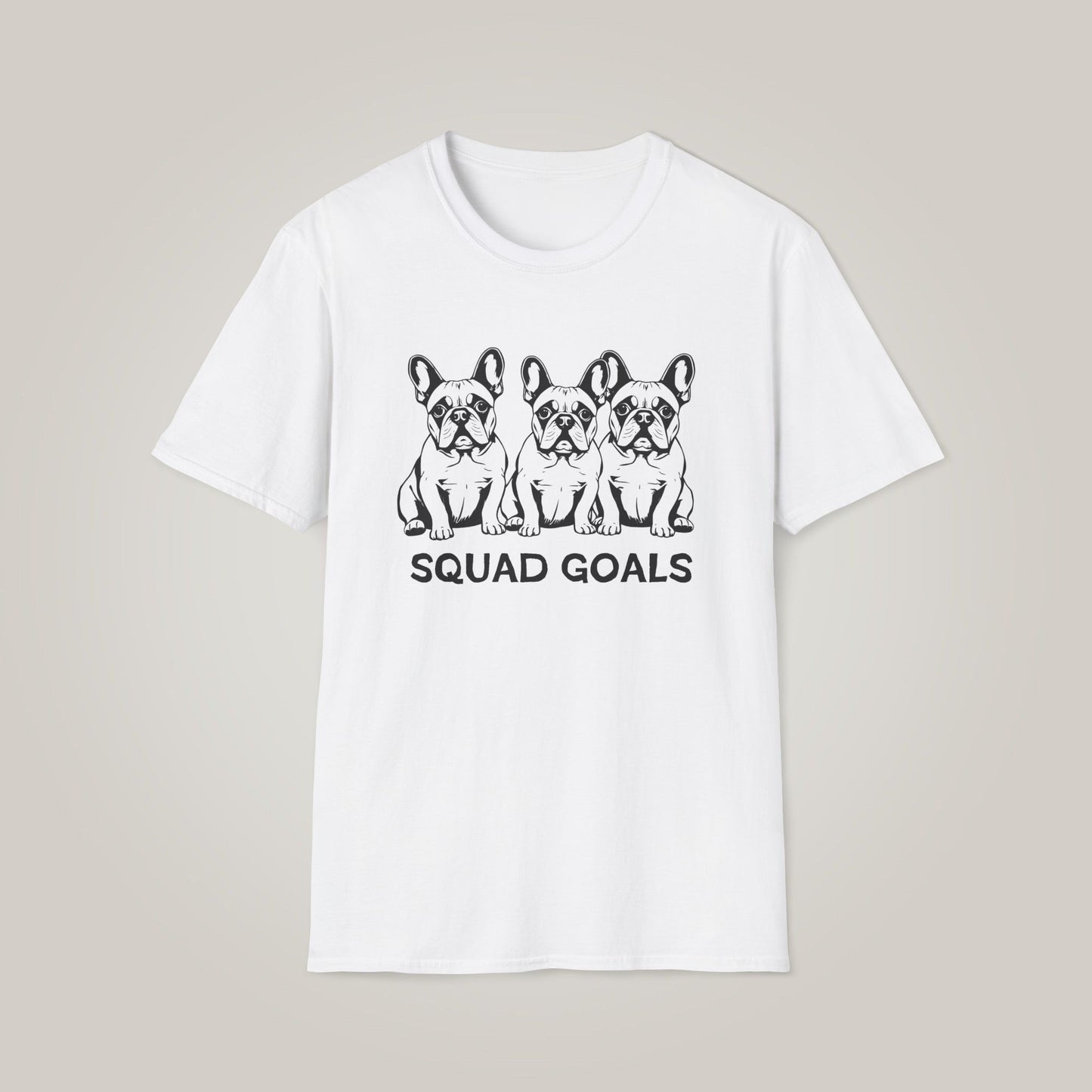 French Bulldog Squad Goals Unisex Softstyle T-Shirt