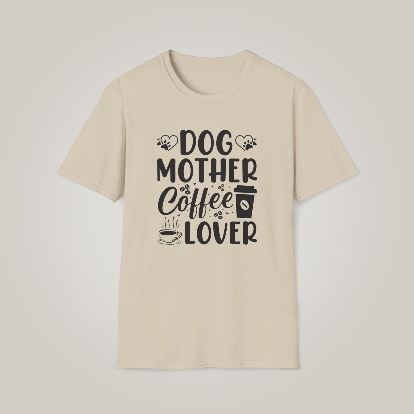 Dog Mother Coffee Lover Softstyle T-shirt