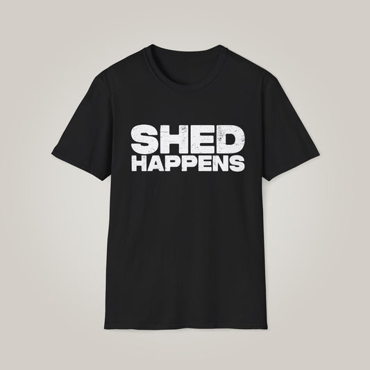 Shed Happens Unisex Softstyle T-shirt