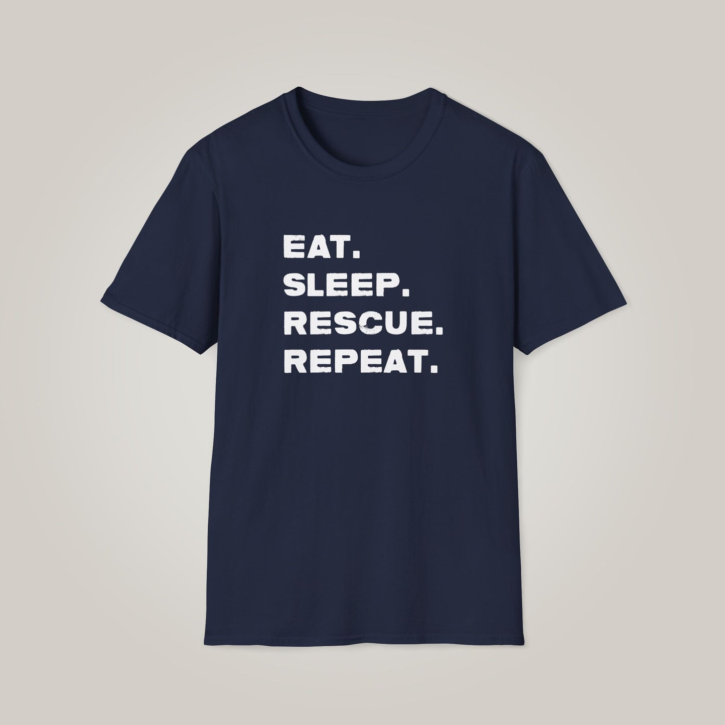 Eat Sleep Rescue Repeat Unisex Softstyle T-shirt