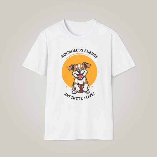 Boundless Energy & Infinite Love - Black Unisex Softstyle T-shirt
